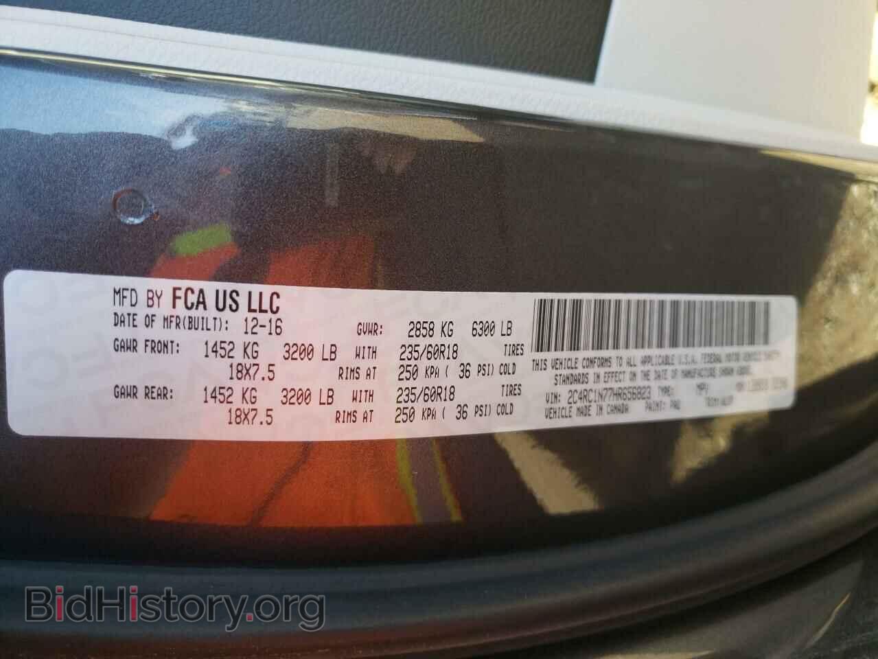 2017 CHRYSLER PACIFICA - VIN: 2C4RC1N77HR656823 - Photo 13