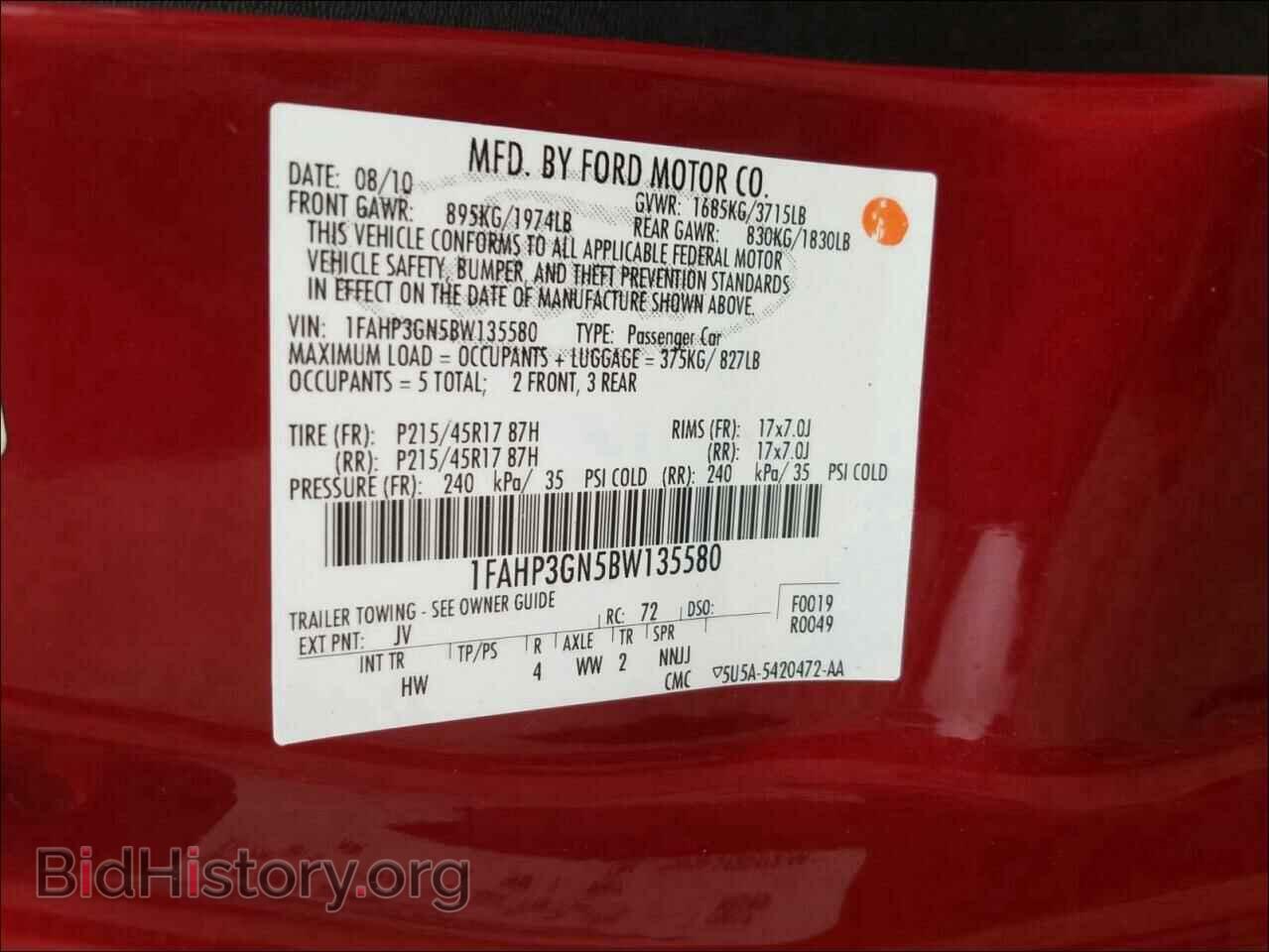 2011 FORD FOCUS - VIN: 1FAHP3GN5BW135580 - Photo 10