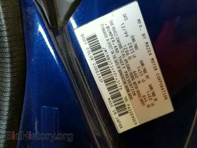 2000 MAZDA MIATA - VIN: JM1NB3534Y0143176 - Фото 10