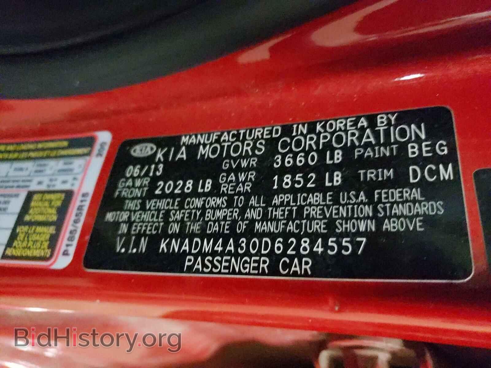 2013 KIA RIO - VIN: KNADM4A30D6284557 - Фото 10