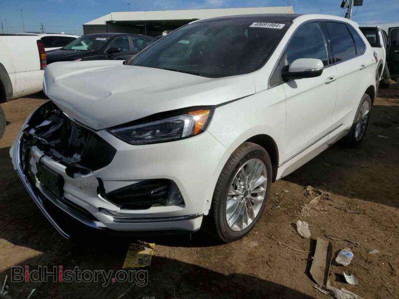 2021 Ford EDGE Titanium (VIN 2FMPK4K97MBA58943) — photo 1 of 13, Copart, damage: front end