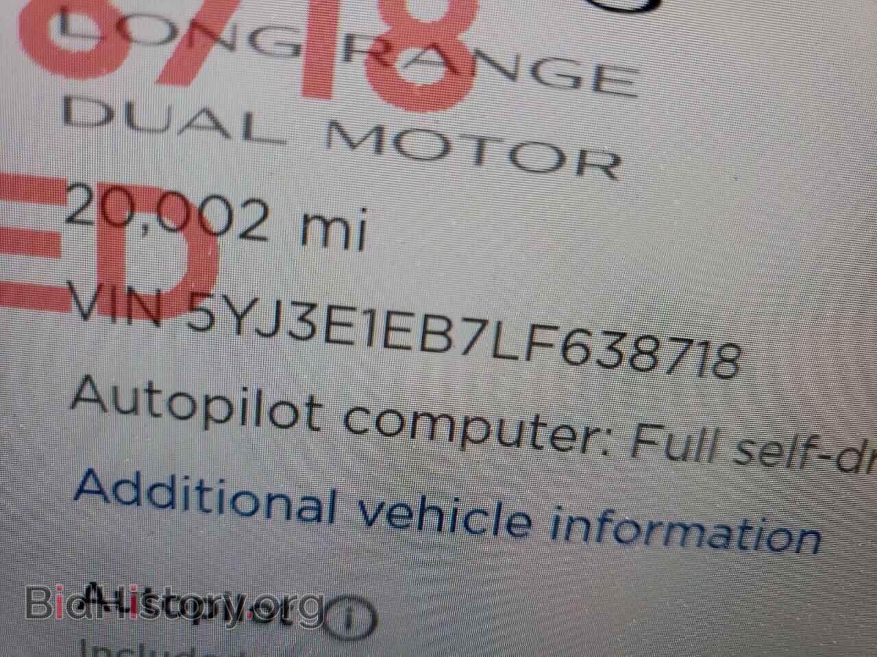 2020 TESLA MODEL 3 - VIN: 5YJ3E1EB7LF638718 - Photo 8