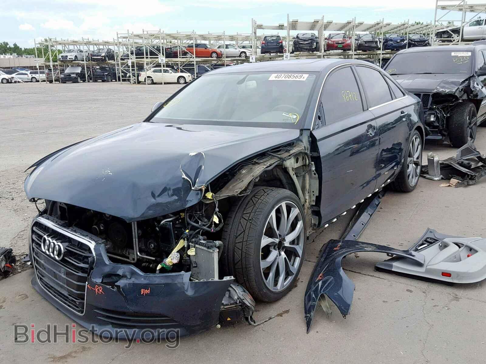 2013 AUDI A6 - VIN: WAUGGAFC2DN040250 - Фото 2