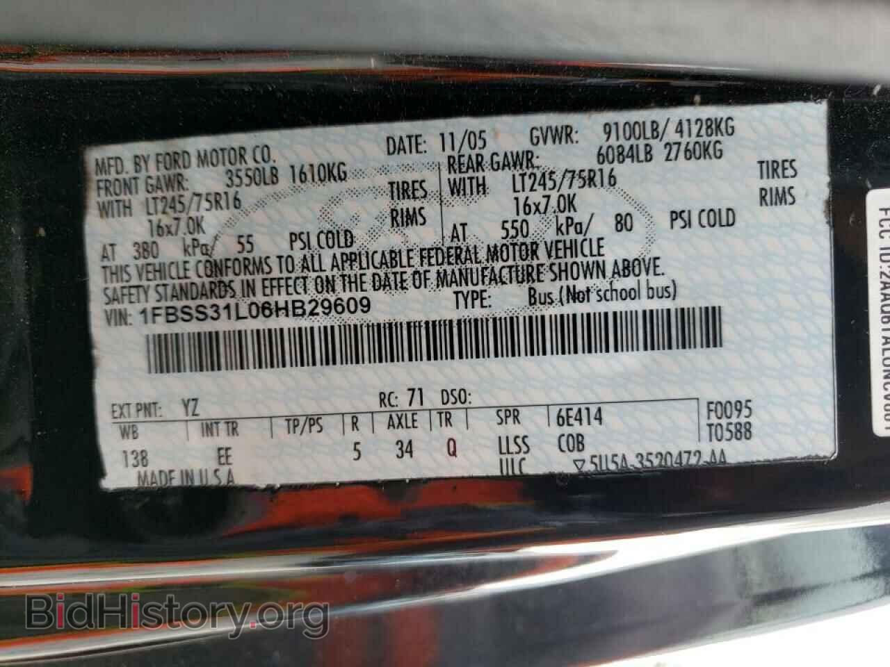 2006 FORD ECONOLINE - VIN: 1FBSS31L06HB29609 - Фото 10