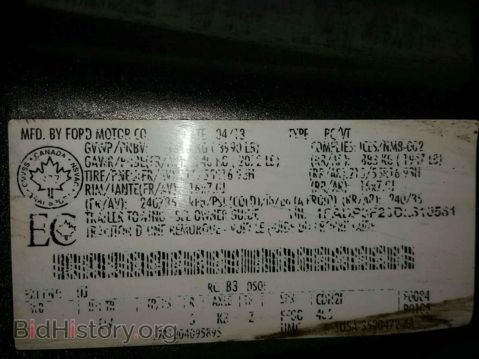 2013 FORD FOCUS - VIN: 1FADP3F23DL310581 - Photo 10