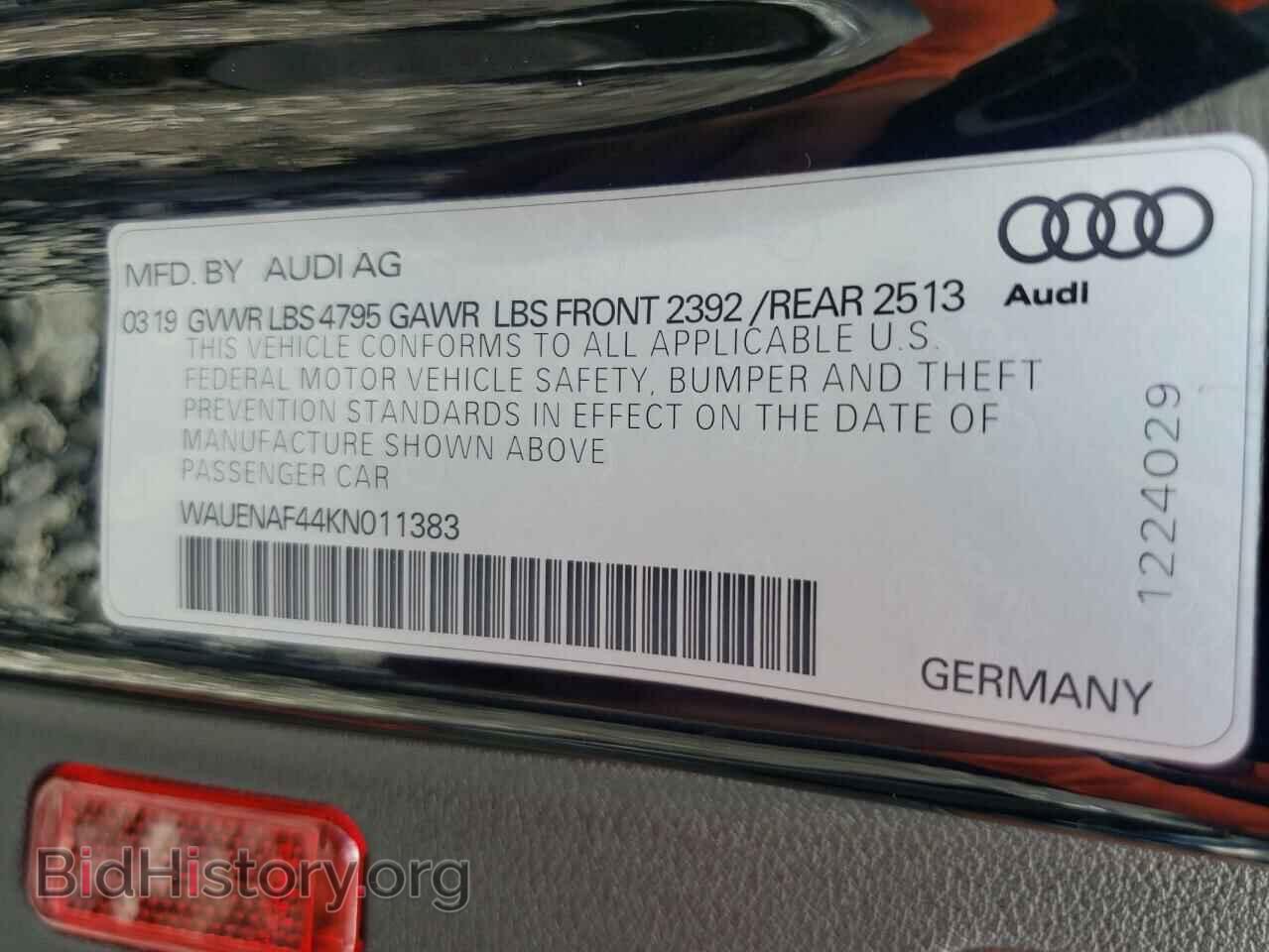 2019 AUDI A4 - VIN: WAUENAF44KN011383 - Фото 12