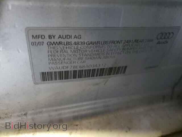 2008 AUDI A4 - VIN: WAUDF78E68A034312 - Фото 10