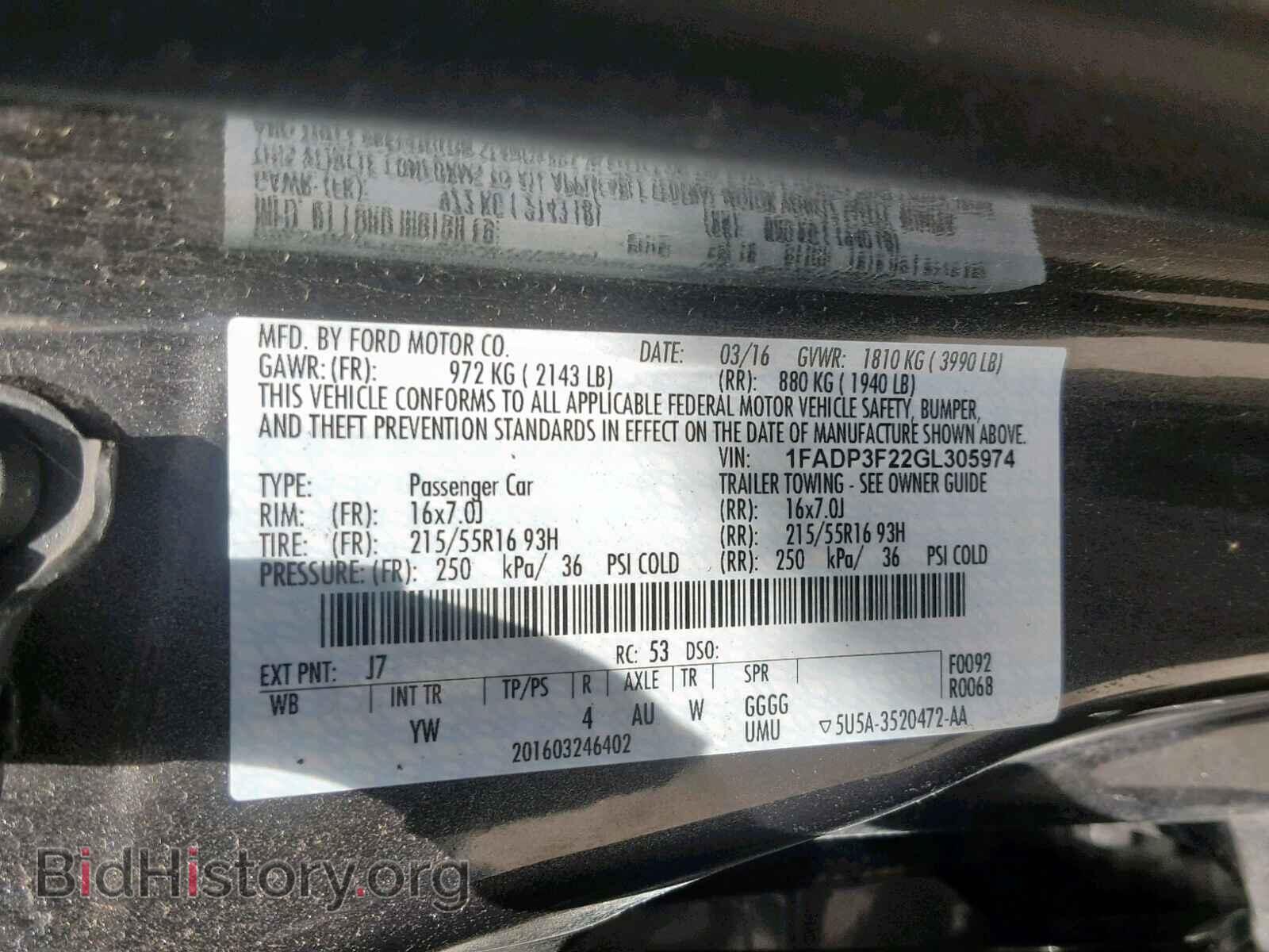 2016 FORD FOCUS SE - VIN: 1FADP3F22GL305974 - Фото 10