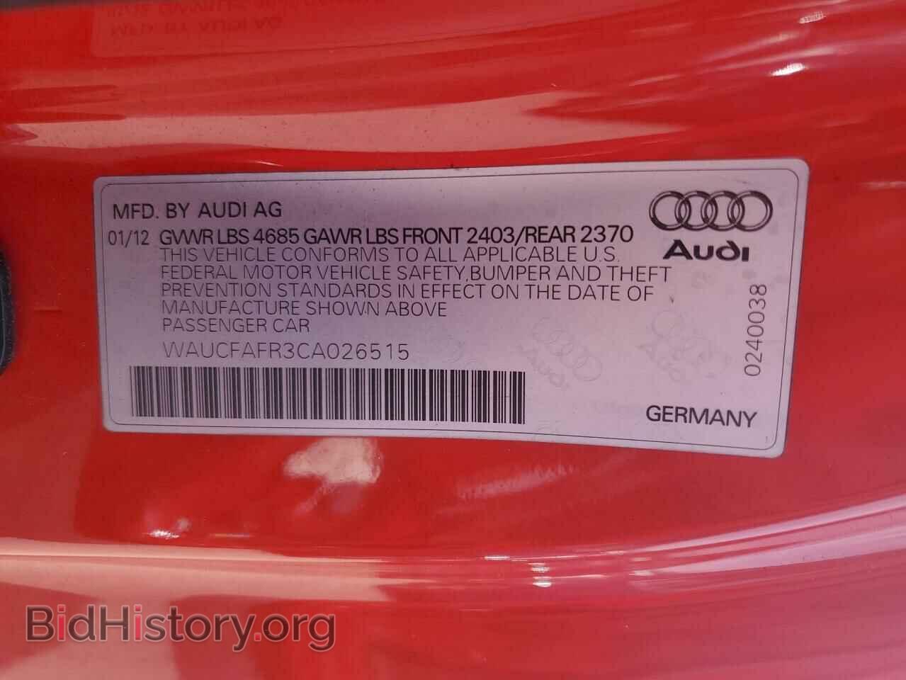 2012 AUDI A5 - VIN: WAUCFAFR3CA026515 - Photo 12