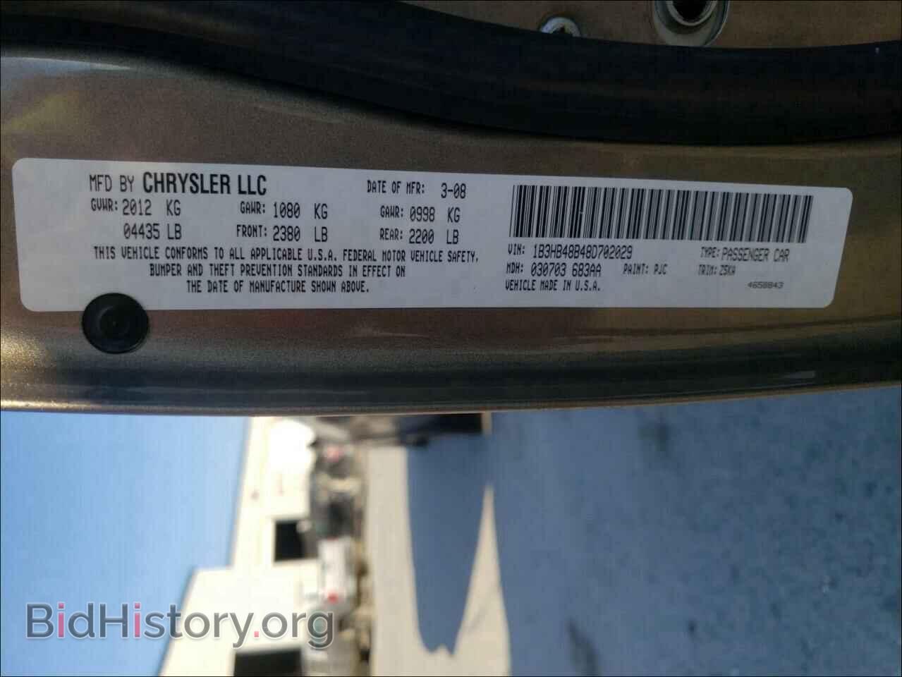 2008 DODGE CALIBER - VIN: 1B3HB48B48D702029 - Photo 10