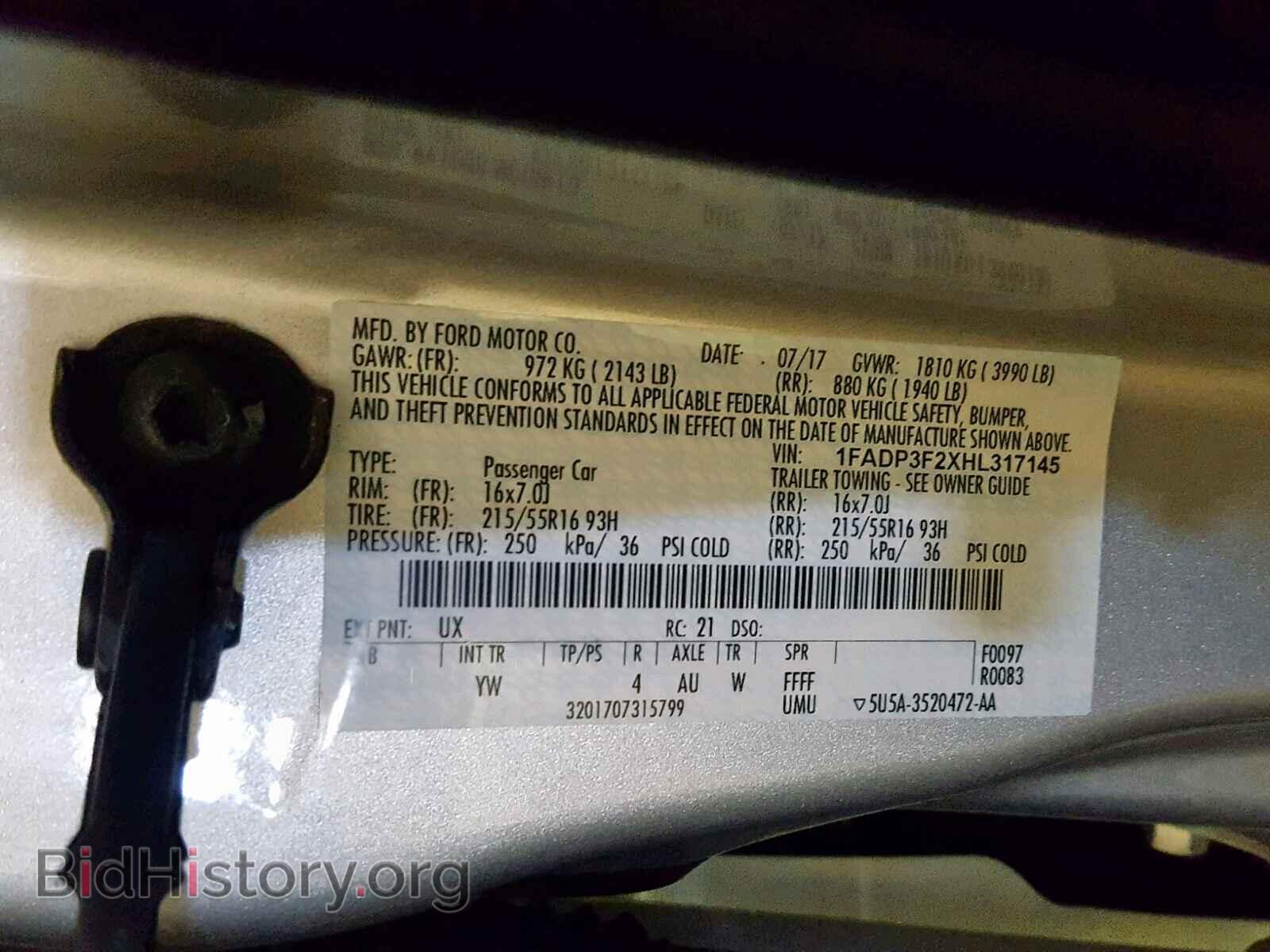 2017 FORD FOCUS SE - VIN: 1FADP3F2XHL317145 - Фото 10