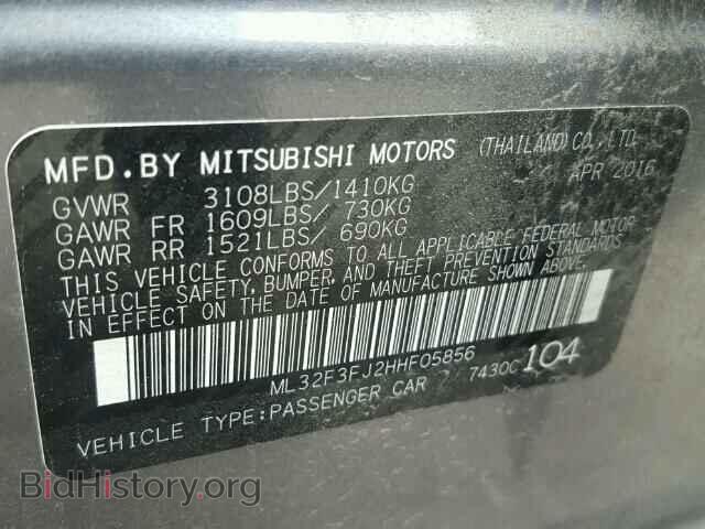 2017 MITSUBISHI MIRAGE - VIN: ML32F3FJ2HHF05856 - Фото 10