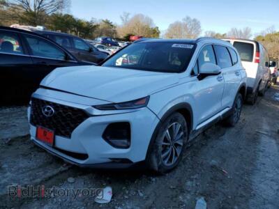 2019 Hyundai SANTA FE Santa FE L, white — VIN 5NMS5CAD0KH004257, Copart