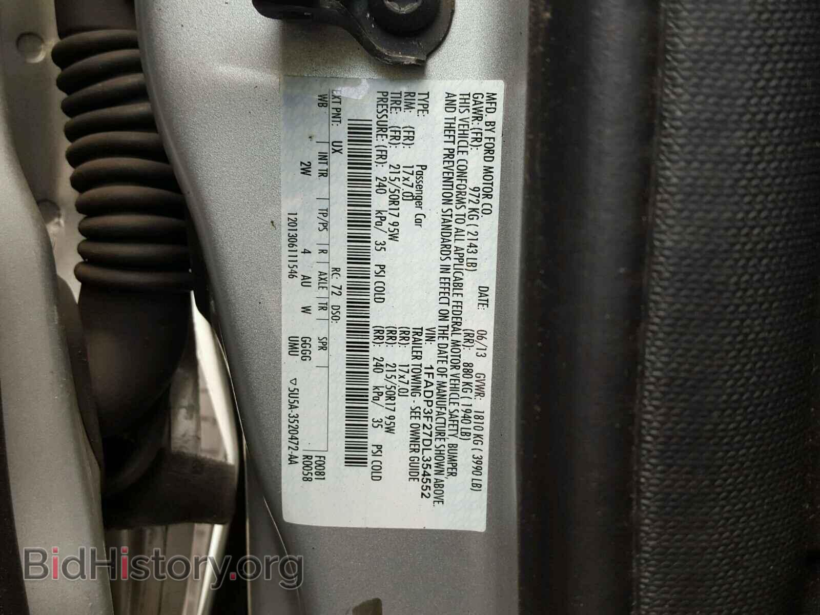 2013 FORD FOCUS - VIN: 1FADP3F27DL354552 - Фото 10