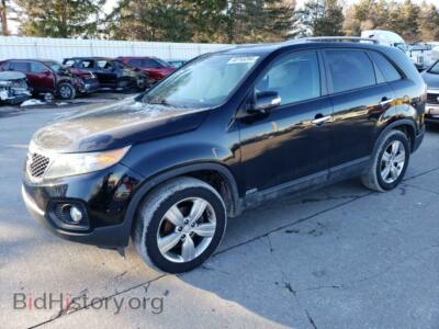 2012 Kia SORENTO EX, черный — VIN 5XYKUDA2XCG198833, Copart