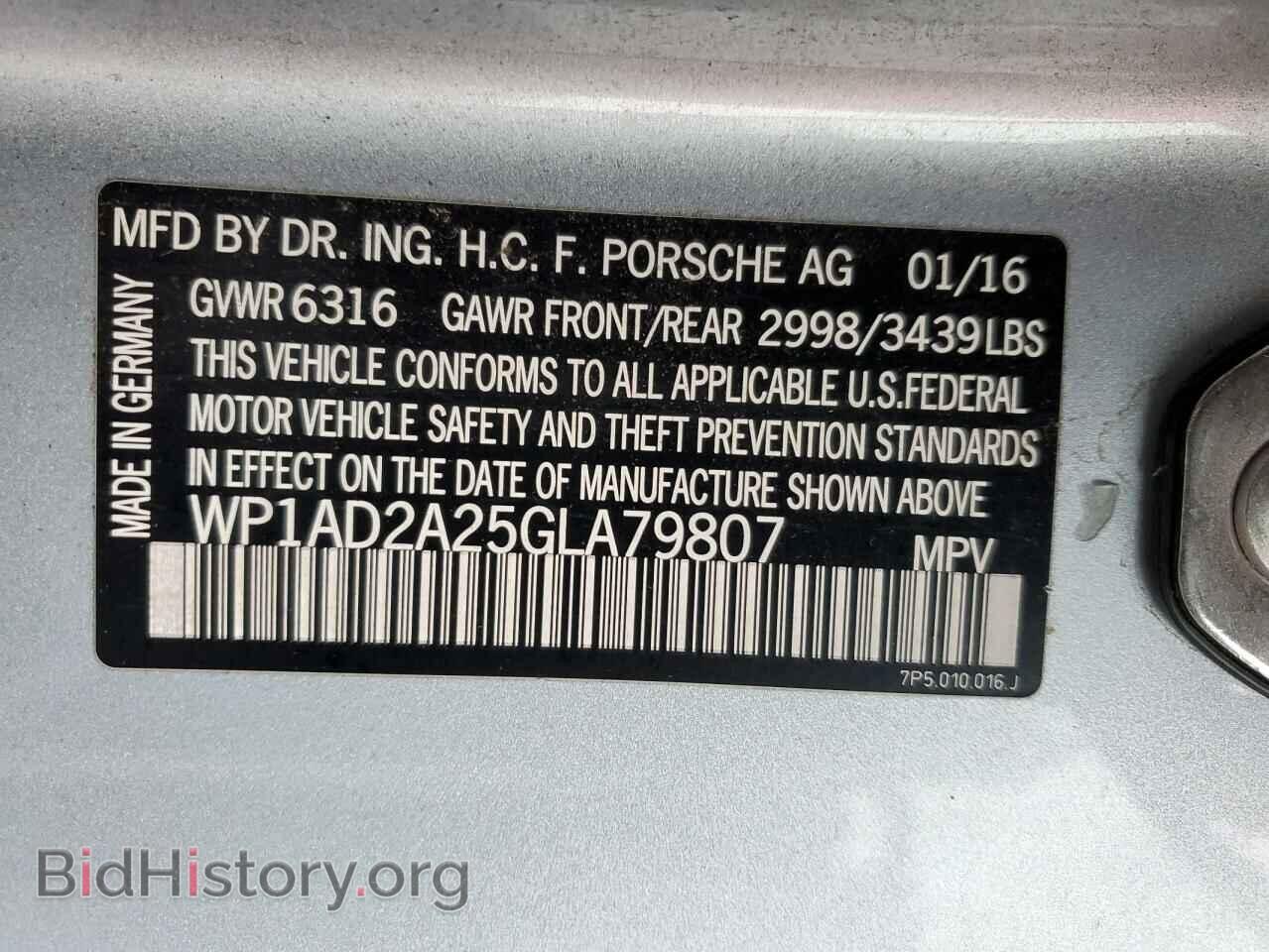 2016 PORSCHE CAYENNE - VIN: WP1AD2A25GLA79807 - Фото 13