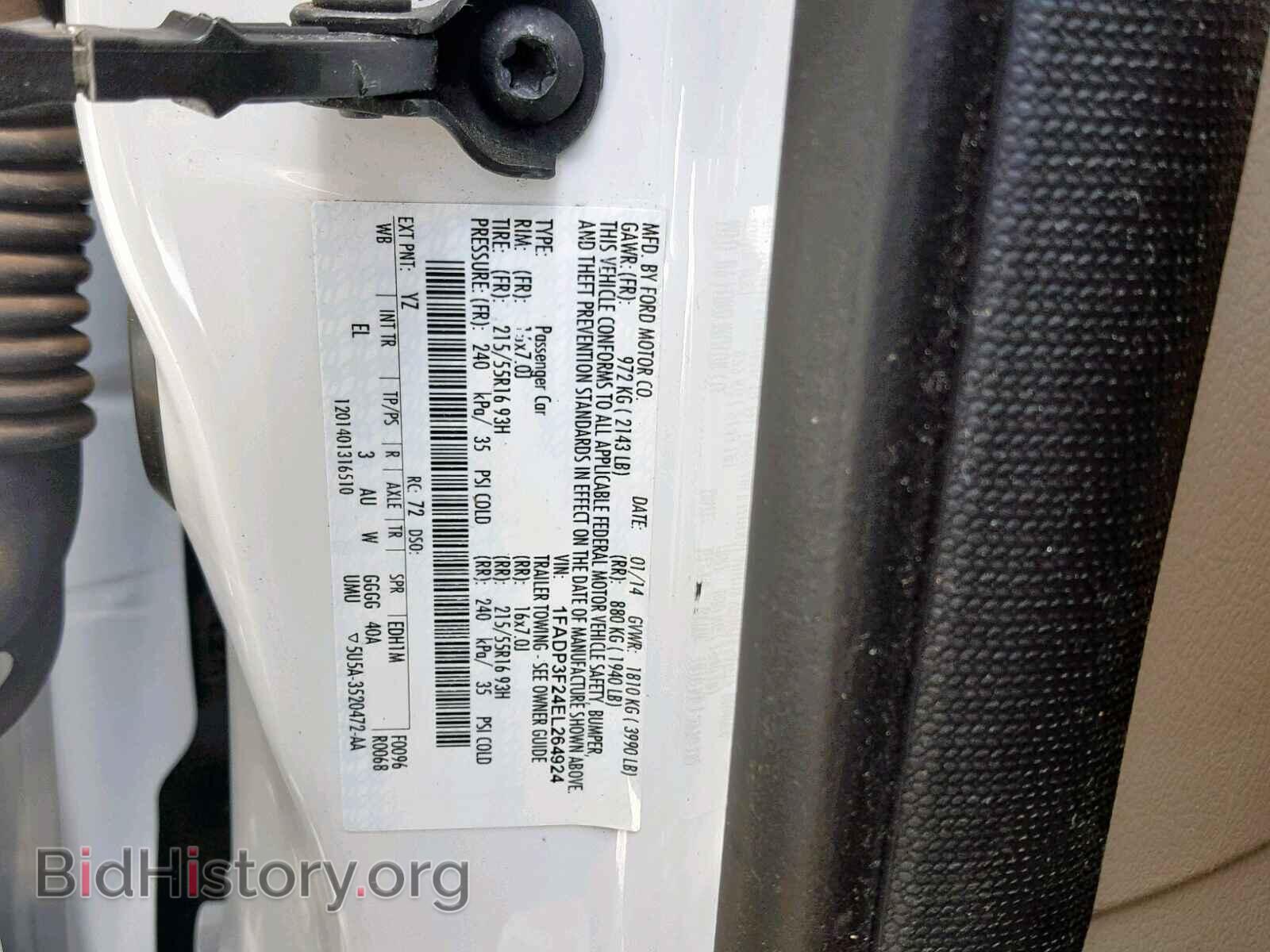 2014 FORD FOCUS SE - VIN: 1FADP3F24EL264924 - Фото 10