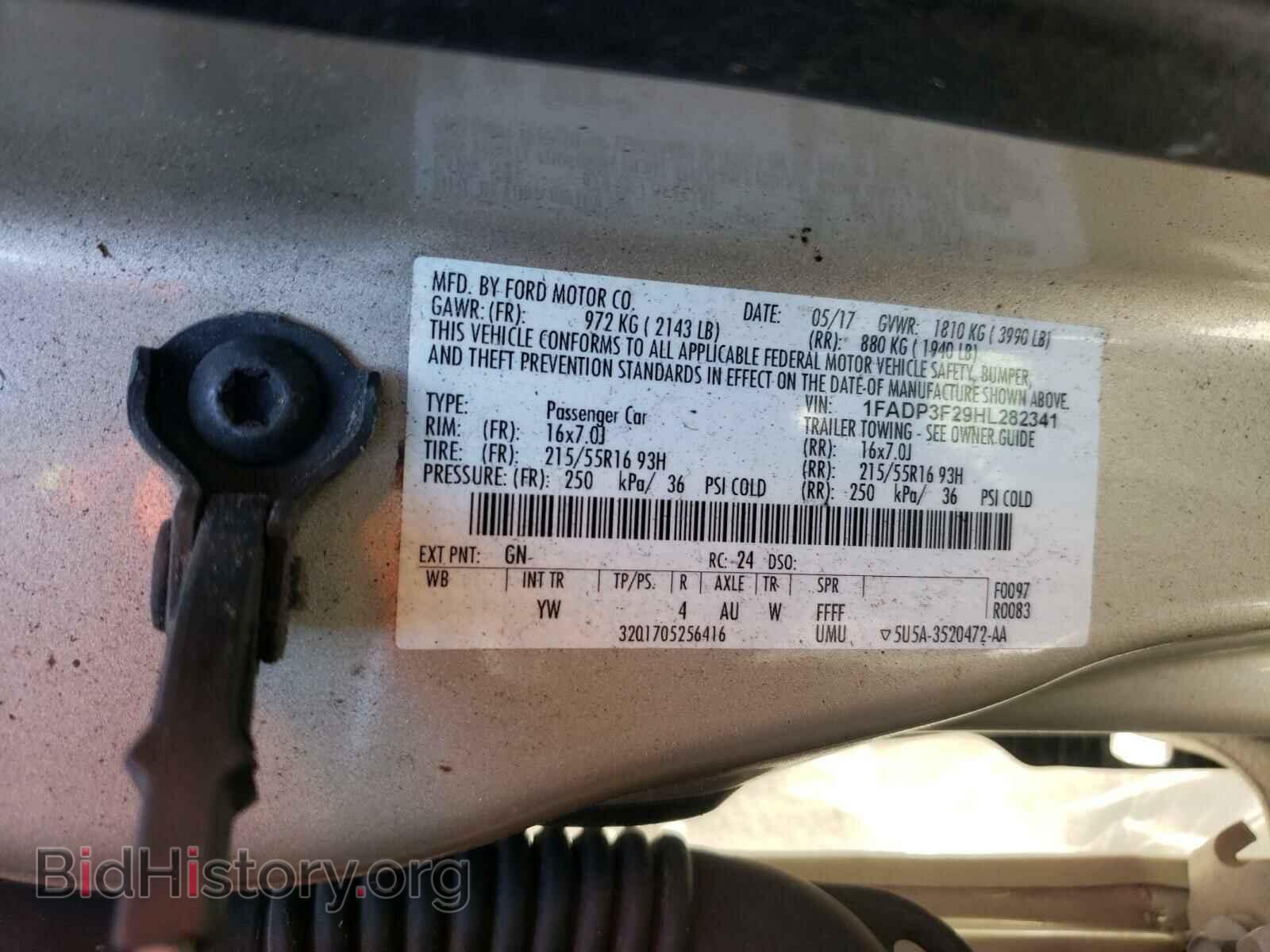2017 FORD FOCUS - VIN: 1FADP3F29HL282341 - Фото 10