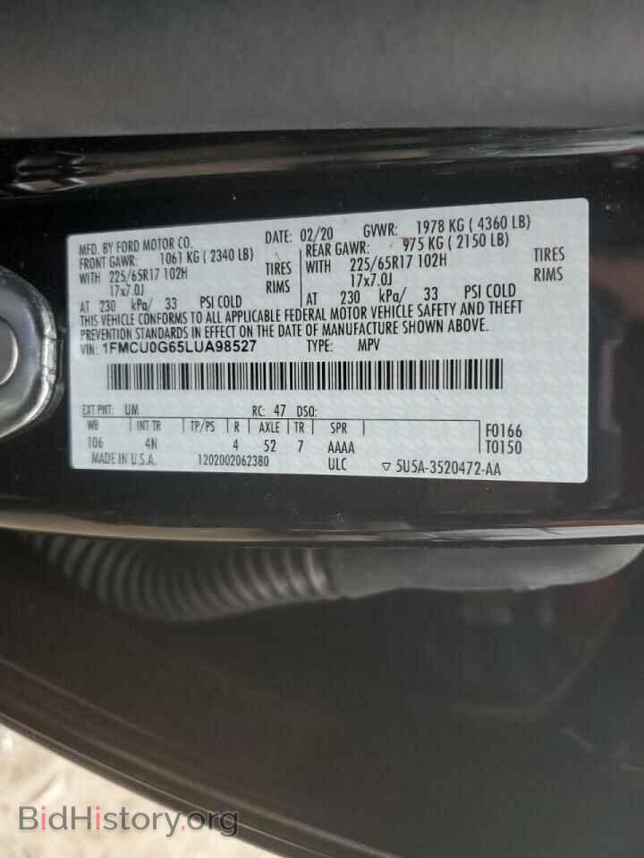 2020 FORD ESCAPE - VIN: 1FMCU0G65LUA98527 - Photo 13