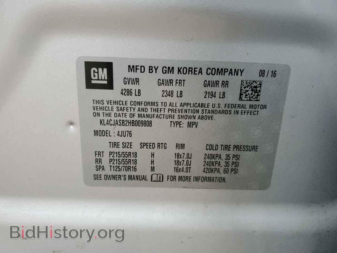 2017 BUICK ENCORE - VIN: KL4CJASB2HB009808 - Photo 13