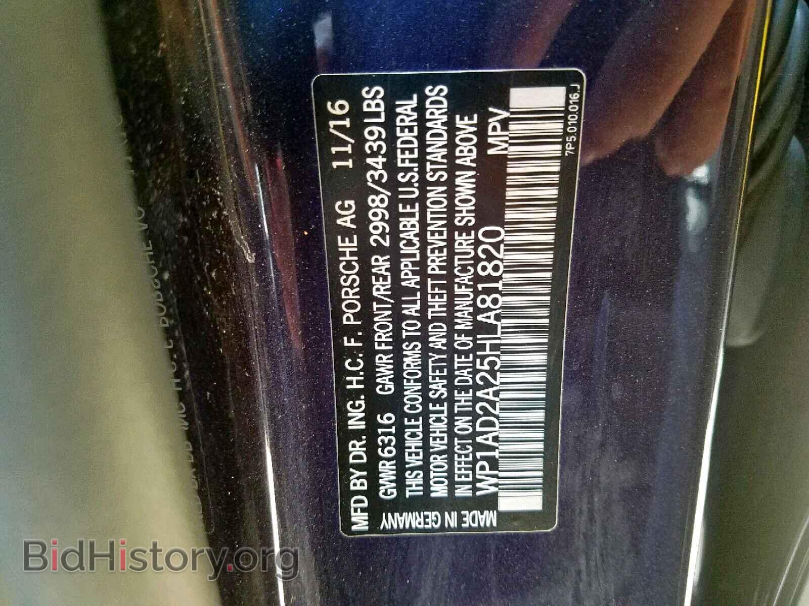 2017 PORSCHE CAYENNE GT - VIN: WP1AD2A25HLA81820 - Фото 10