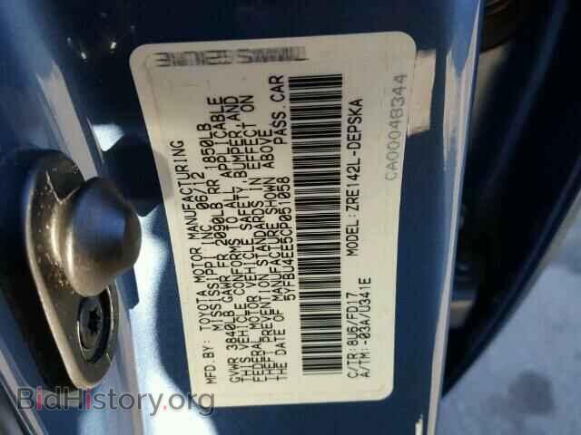 2012 TOYOTA COROLLA - VIN: 5YFBU4EE5CP051058 - Фото 9