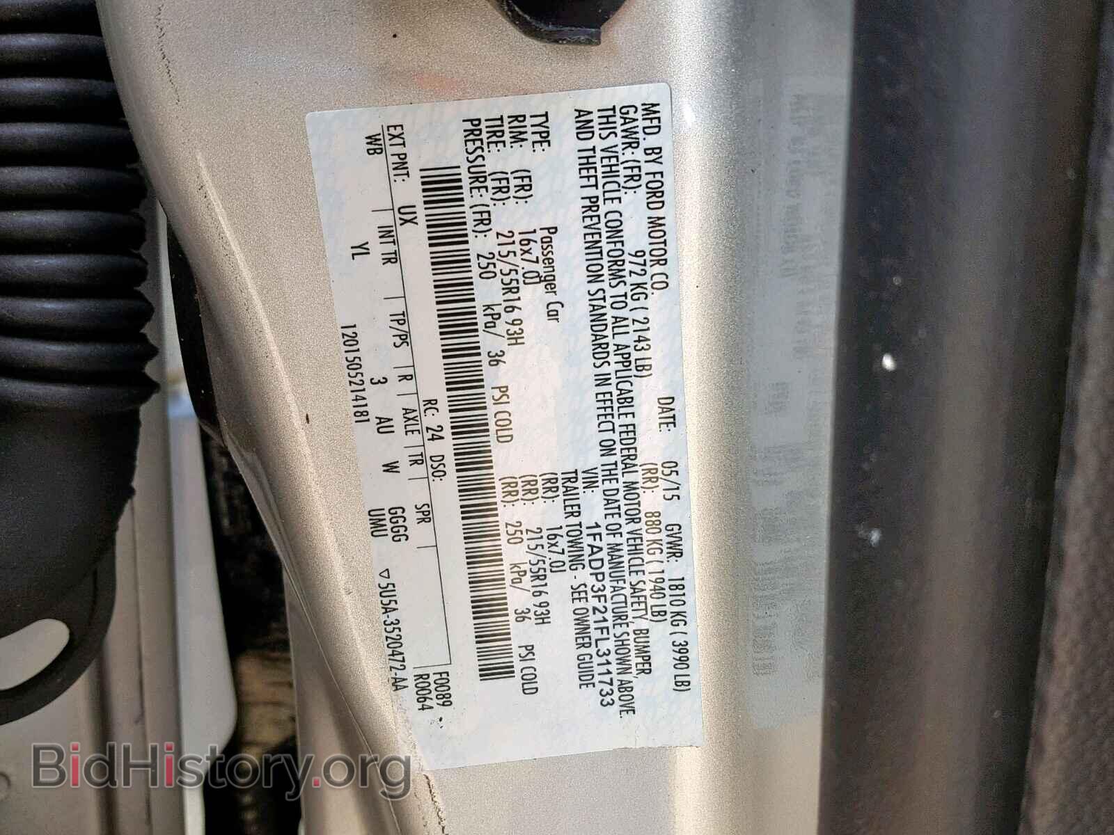 2015 FORD FOCUS SE - VIN: 1FADP3F21FL311733 - Фото 10