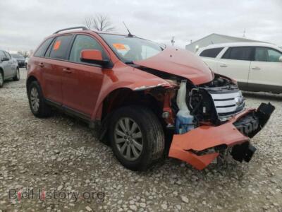 2007 Ford EDGE Edge SEL, orange — VIN 2FMDK38C17BA64287, Copart