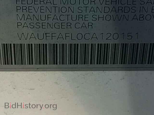 2012 AUDI A4 - VIN: WAUFFAFL0CA120151 - Фото 10