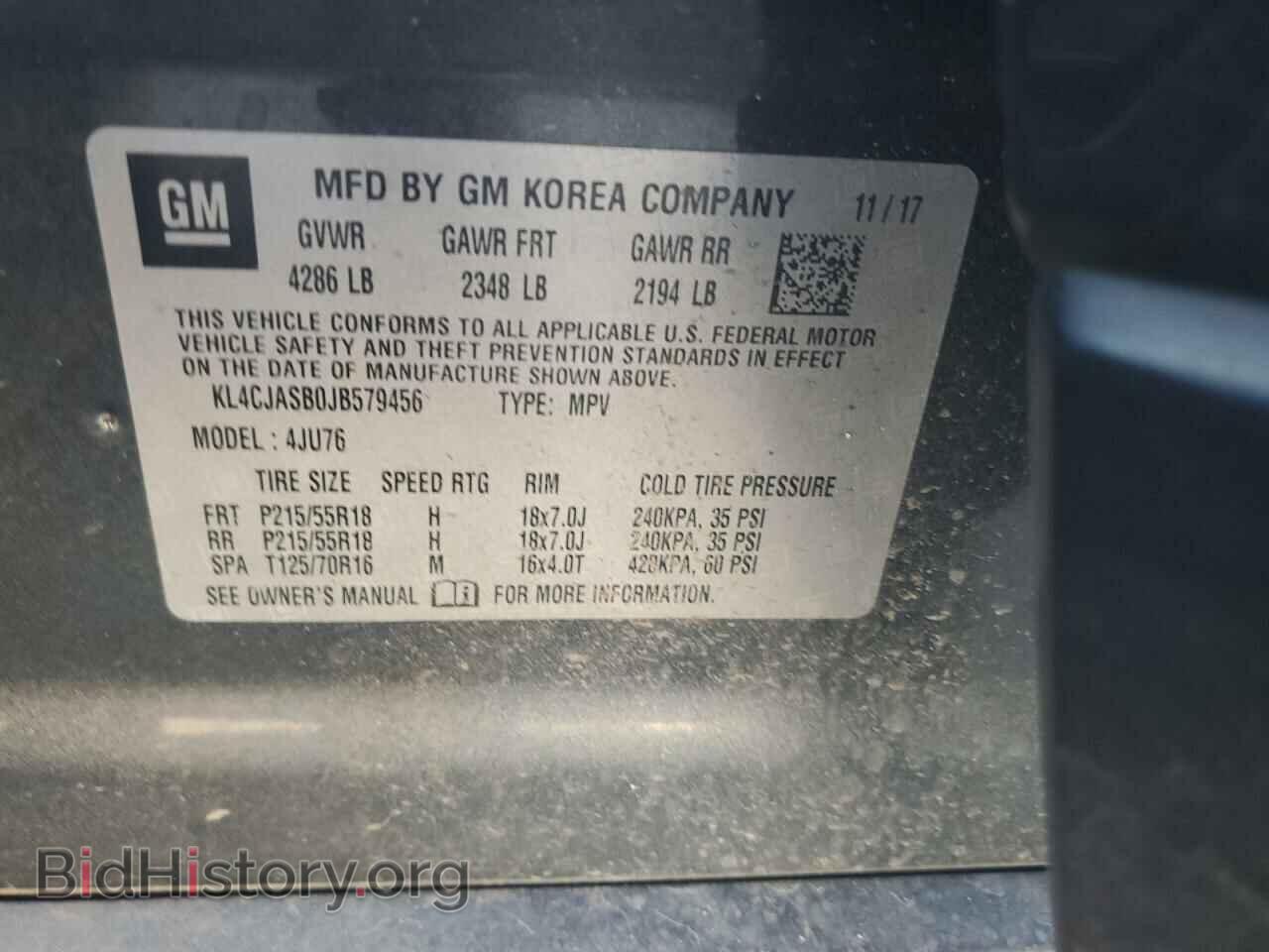 2018 BUICK ENCORE - VIN: KL4CJASB0JB579456 - Photo 13