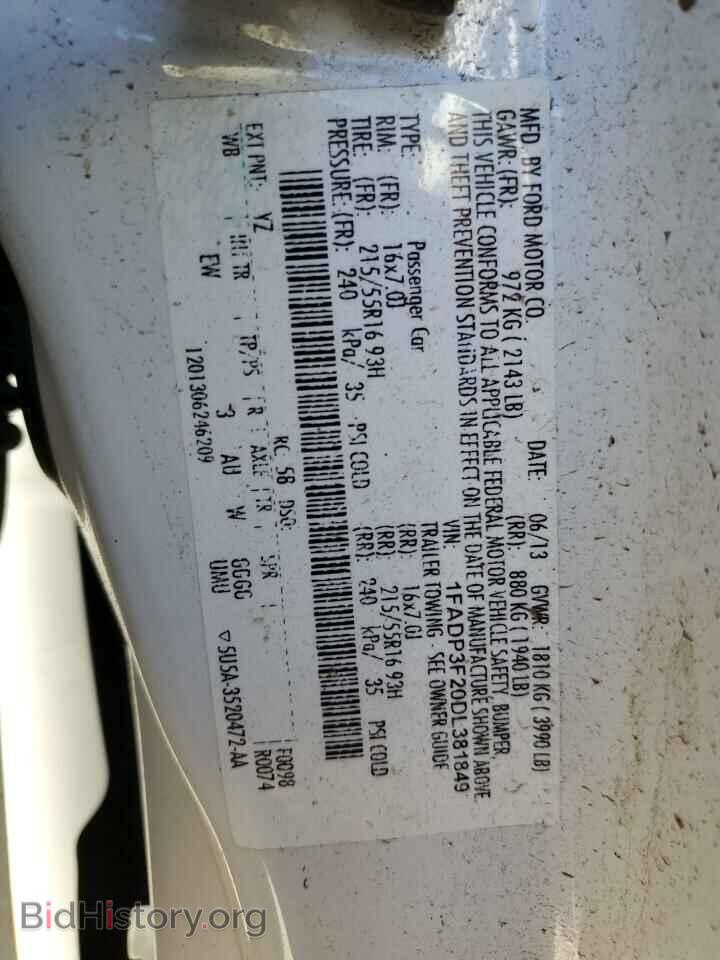 2013 FORD FOCUS - VIN: 1FADP3F20DL381849 - Фото 12