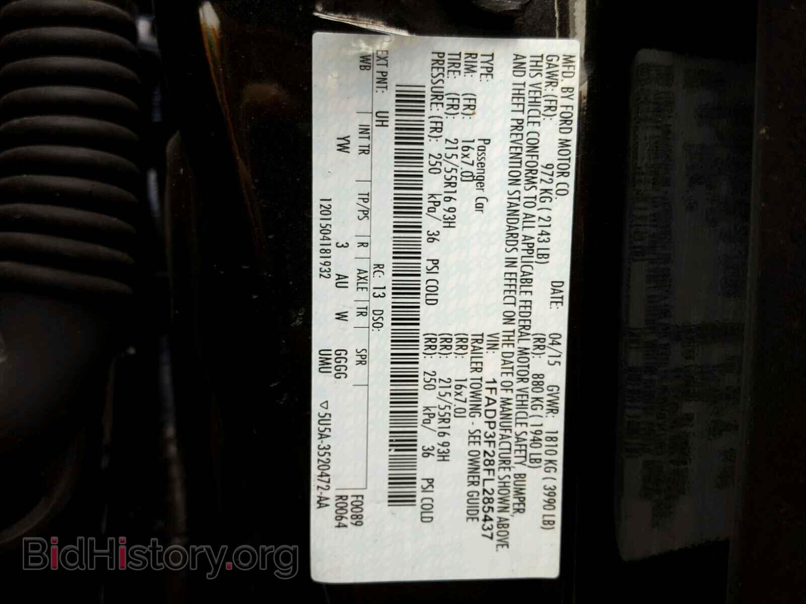 2015 FORD FOCUS - VIN: 1FADP3F28FL285437 - Photo 10