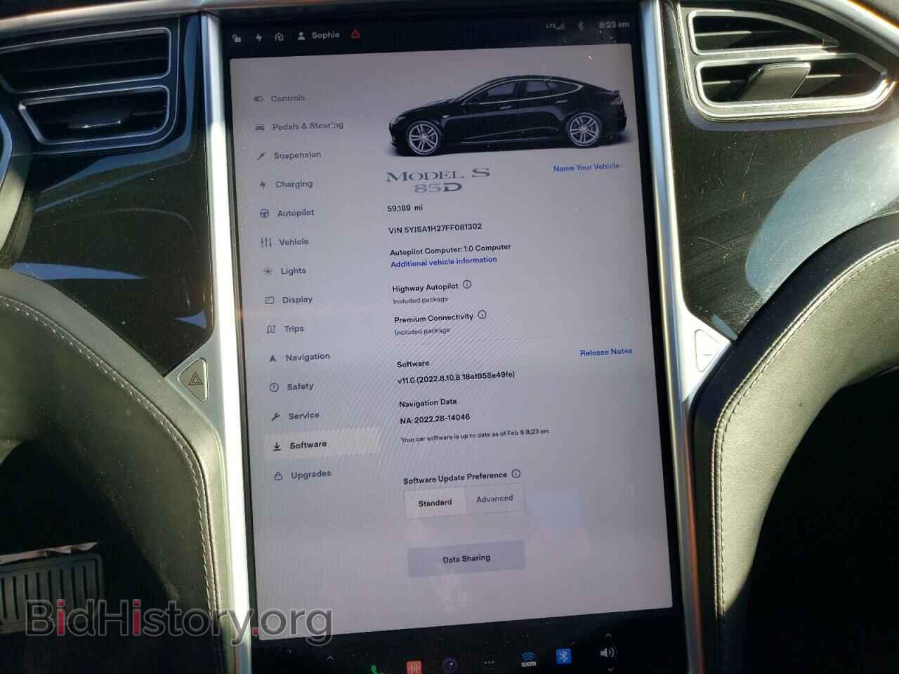 2015 TESLA MODEL S - VIN: 5YJSA1H27FF081302 - Photo 9