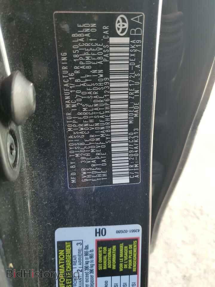 2017 TOYOTA COROLLA - VIN: 5YFBURHEXHP612399 - Photo 13