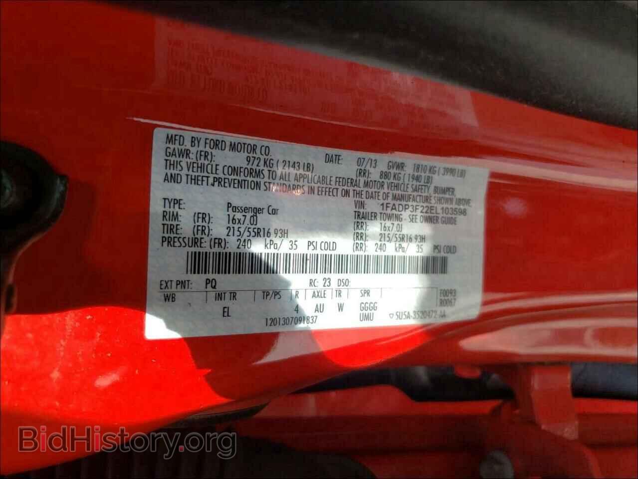 2014 FORD FOCUS - VIN: 1FADP3F22EL103598 - Photo 10