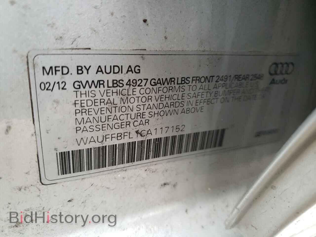 2012 AUDI A4 - VIN: WAUFFBFL1CA117152 - Photo 10