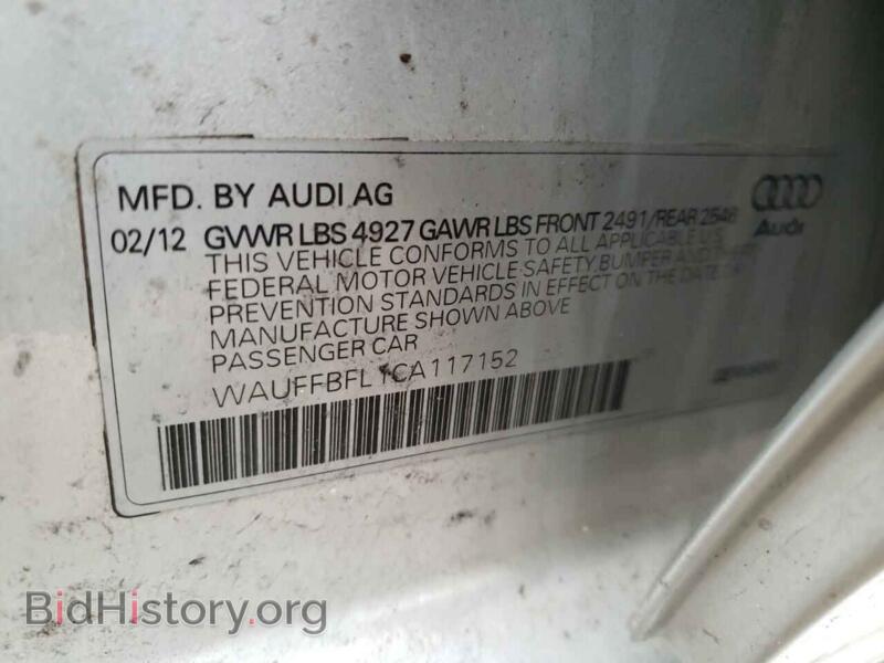 2012 Audi A4 (VIN WAUFFBFL1CA117152) — фото 10 из 10