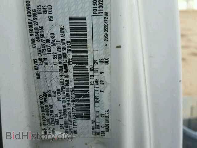 2002 FORD ECONOLINE - VIN: 1FTSE34F72HB81256 - Фото 10