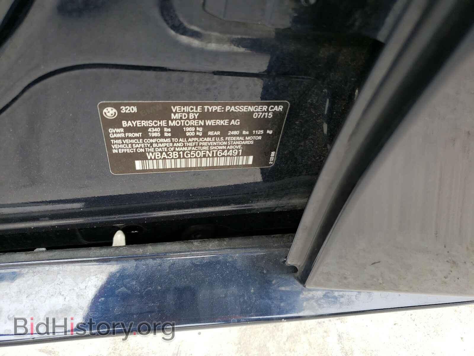 2015 BMW 3 SERIES - VIN: WBA3B1G50FNT64491 - Фото 10