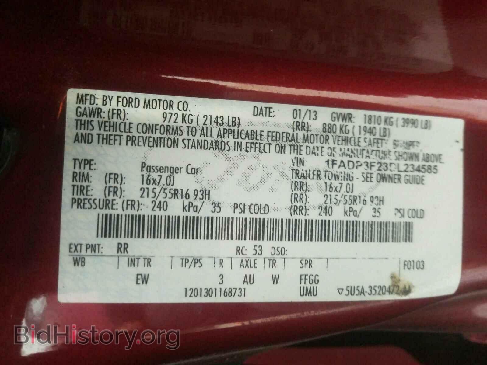 2013 FORD FOCUS - VIN: 1FADP3F23DL234585 - Photo 10