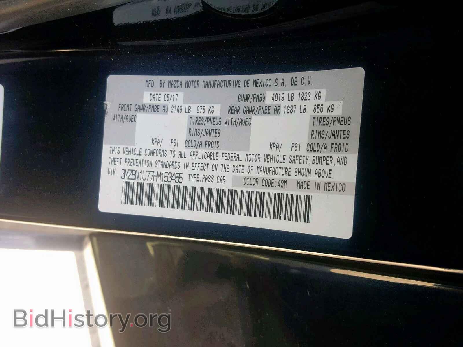 2017 MAZDA 3 - VIN: 3MZBN1U77HM153455 - Фото 10