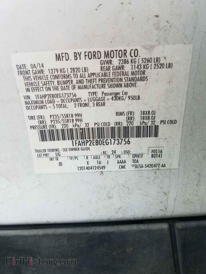 2014 FORD TAURUS - VIN: 1FAHP2E80EG173756 - Photo 10
