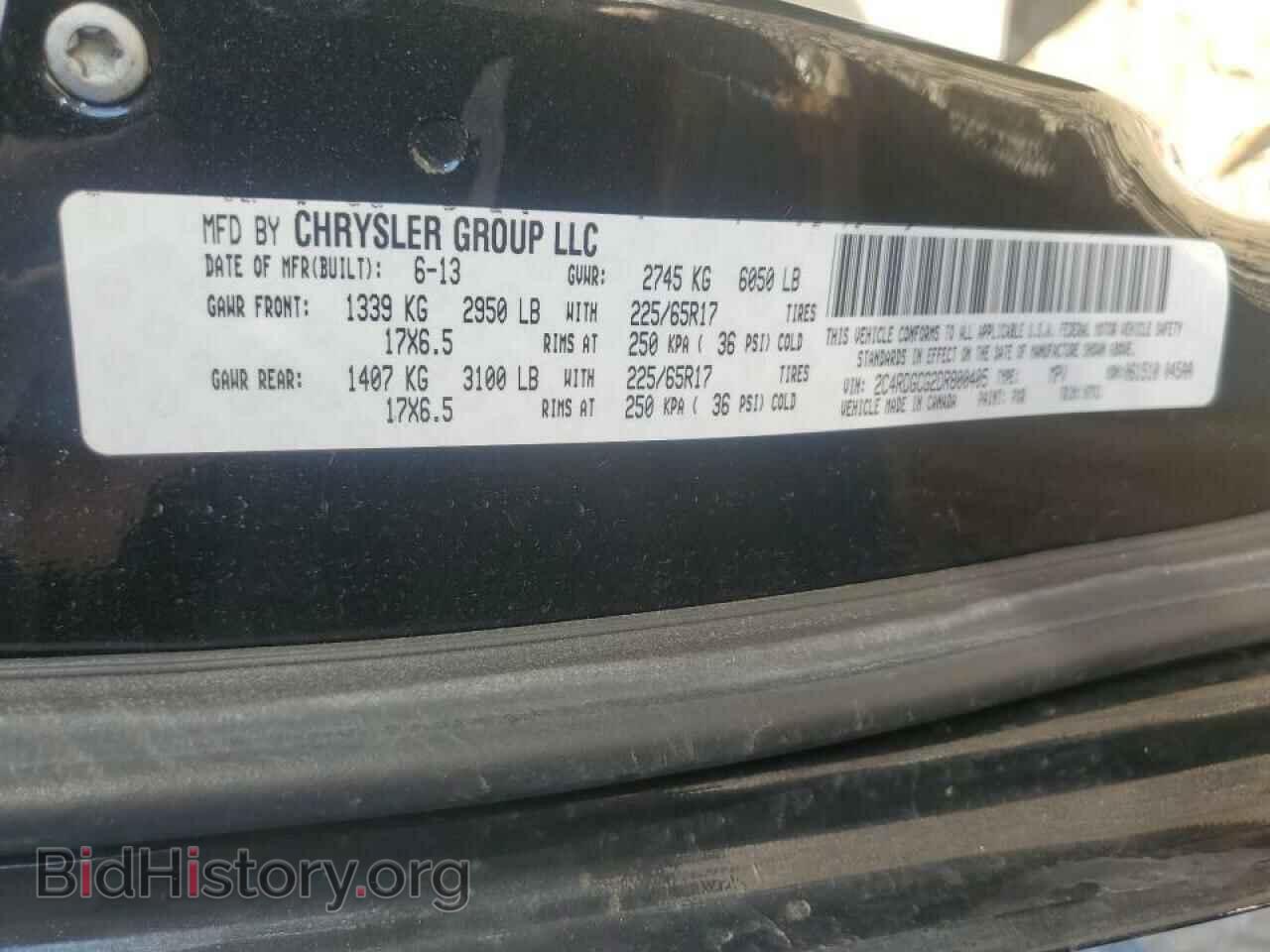 2013 DODGE CARAVAN - VIN: 2C4RDGCG2DR800405 - Фото 13