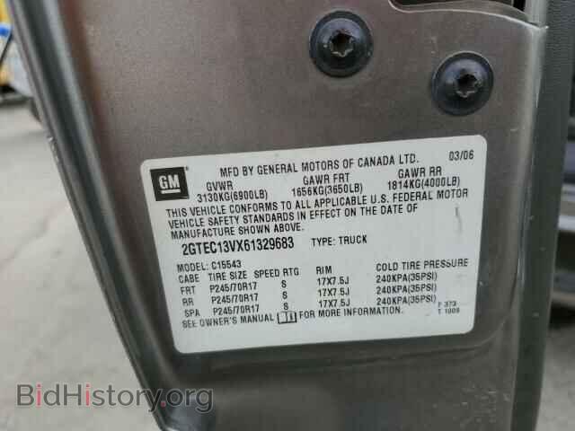 2006 GMC SIERRA - VIN: 2GTEC13VX61329683 - Фото 10