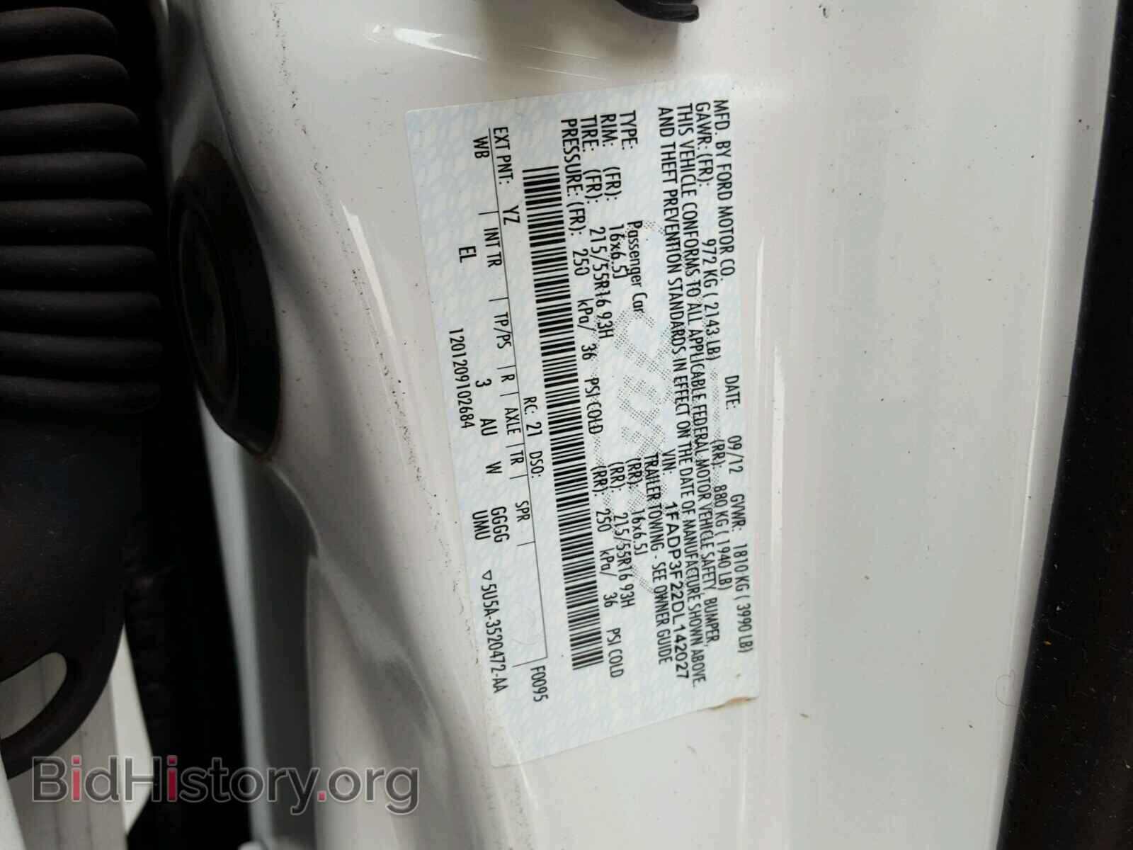 2013 FORD FOCUS - VIN: 1FADP3F22DL142027 - Фото 10