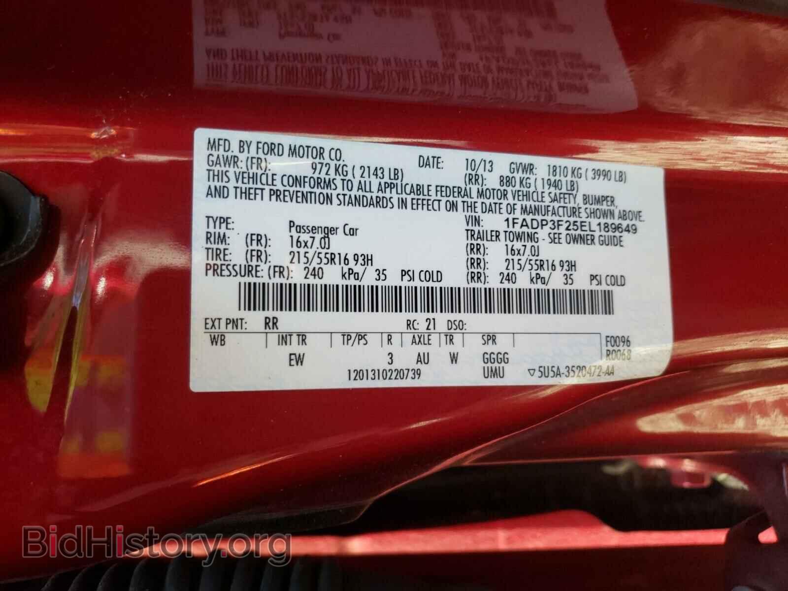 2014 FORD FOCUS - VIN: 1FADP3F25EL189649 - Photo 10