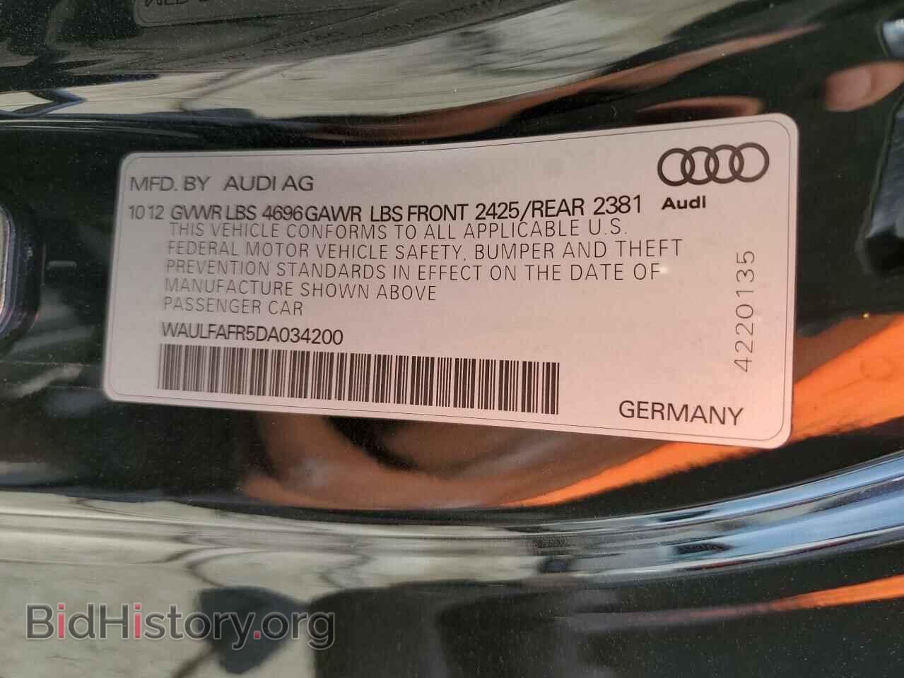 2013 AUDI A5 - VIN: WAULFAFR5DA034200 - Photo 12