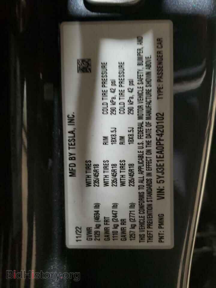 2023 TESLA MODEL 3 - VIN: 5YJ3E1EA0PF420102 - Фото 12