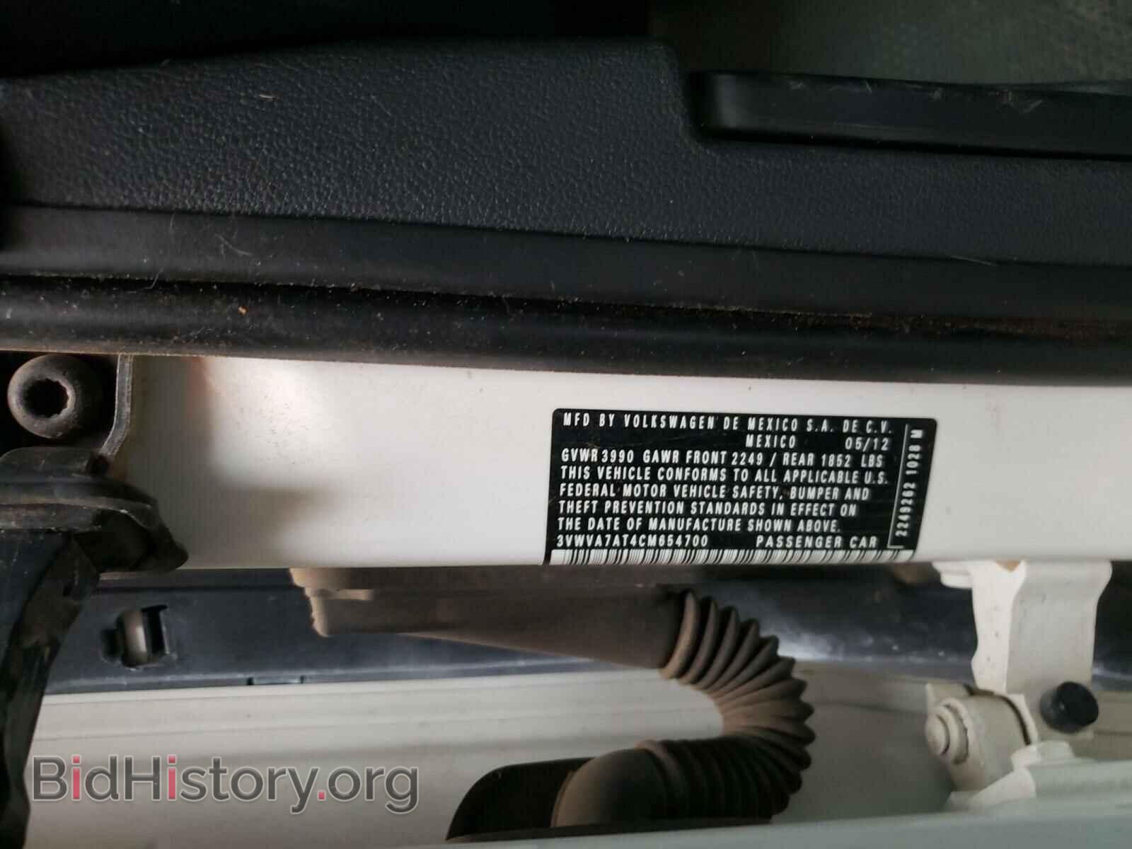 2012 VOLKSWAGEN BEETLE - VIN: 3VWVA7AT4CM654700 - Фото 10