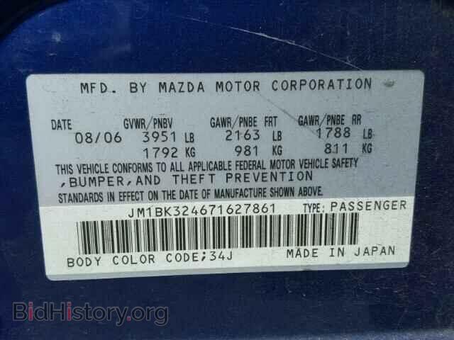 2007 MAZDA 3 S - VIN: JM1BK324671627861 - Photo 10